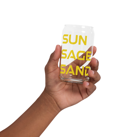 Sun | Sage | Sand Can-Shaped Glass