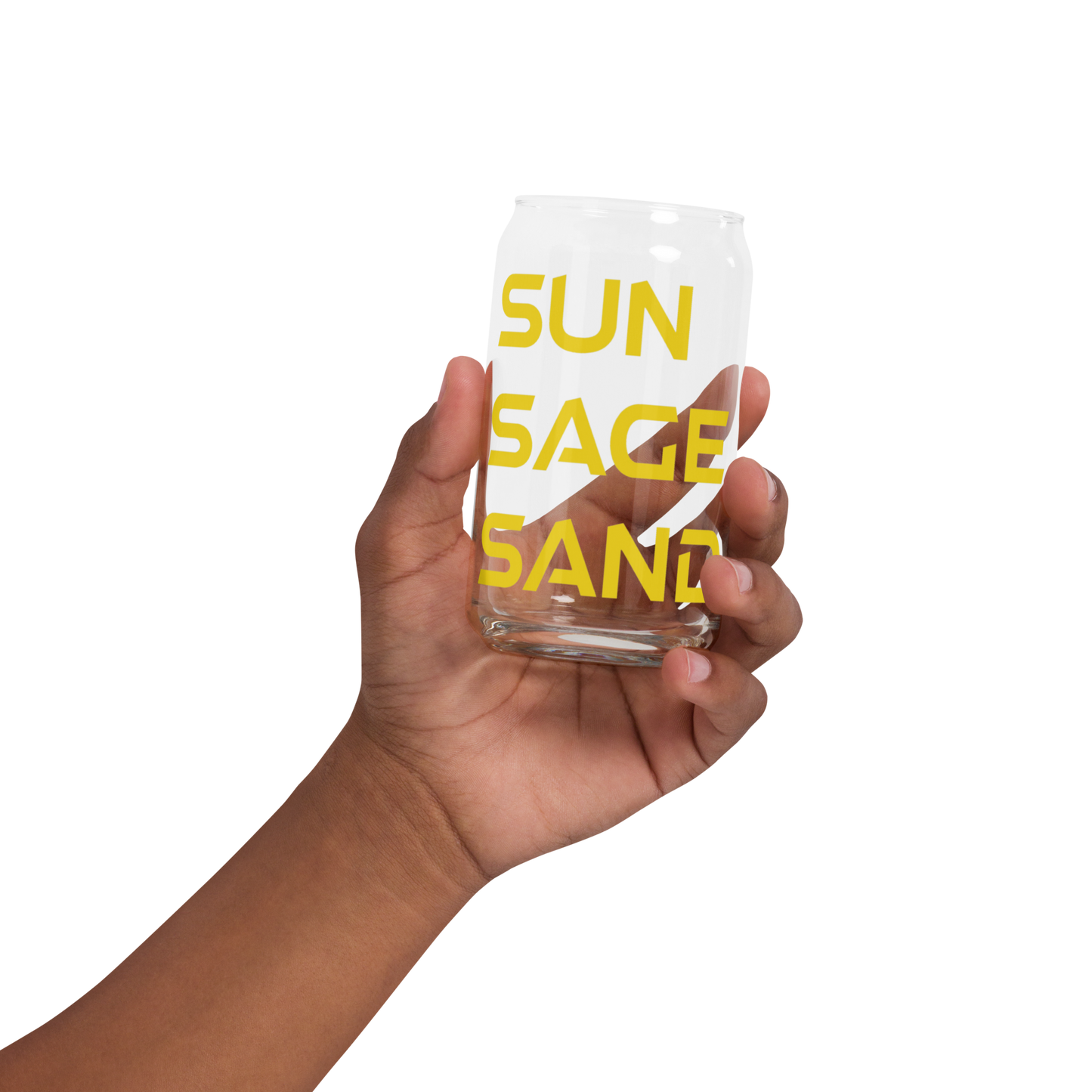 Sun | Sage | Sand Can-Shaped Glass